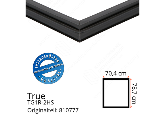 True TG1R-2HS Türdichtung 78,7 x 70,4 cm (Profil schmal)
