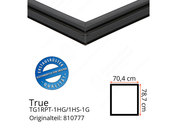 True TG1RPT-1HG/1HS-1G Türdichtung 78,7 x 70,4 cm (Profil schmal)