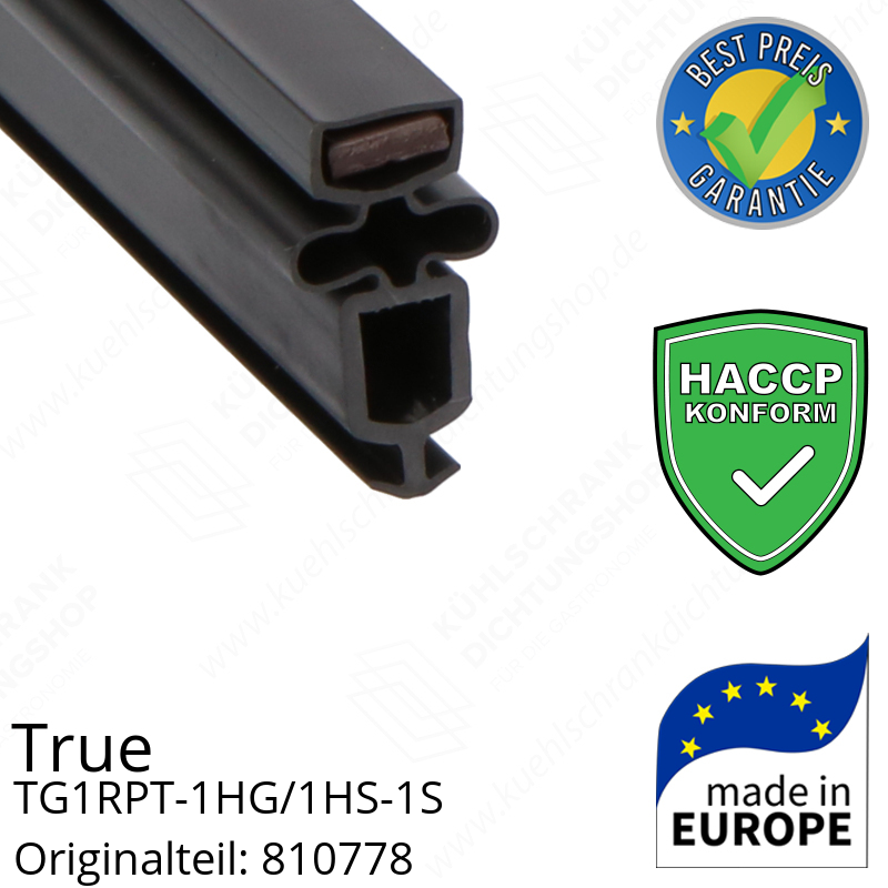 True TG1RPT-1HG/1HS-1S Türdichtung 77,6 x 70,1 cm (Profil schmal)