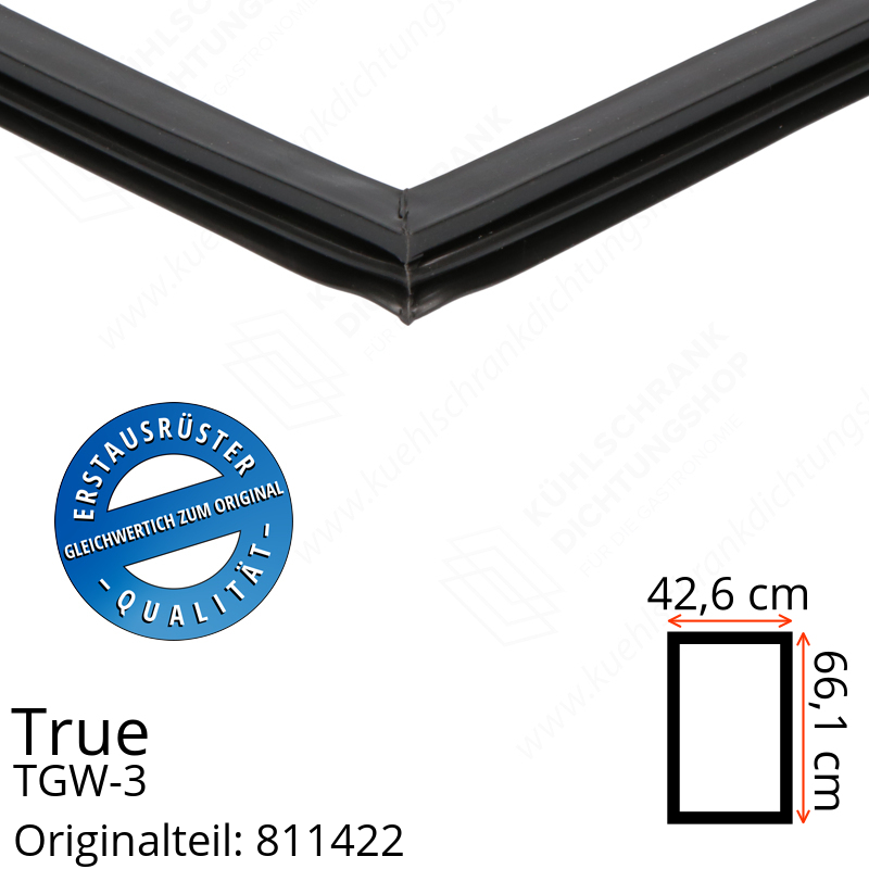 True TGW-3 Türdichtung 66,1 x 42,6 cm (Profil schmal)
