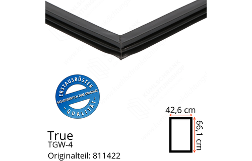 True TGW-4 Türdichtung 66,1 x 42,6 cm (Profil schmal)
