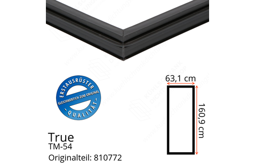 True TM-54 Türdichtung 160,9 x 63,1 cm (Profil schmal)