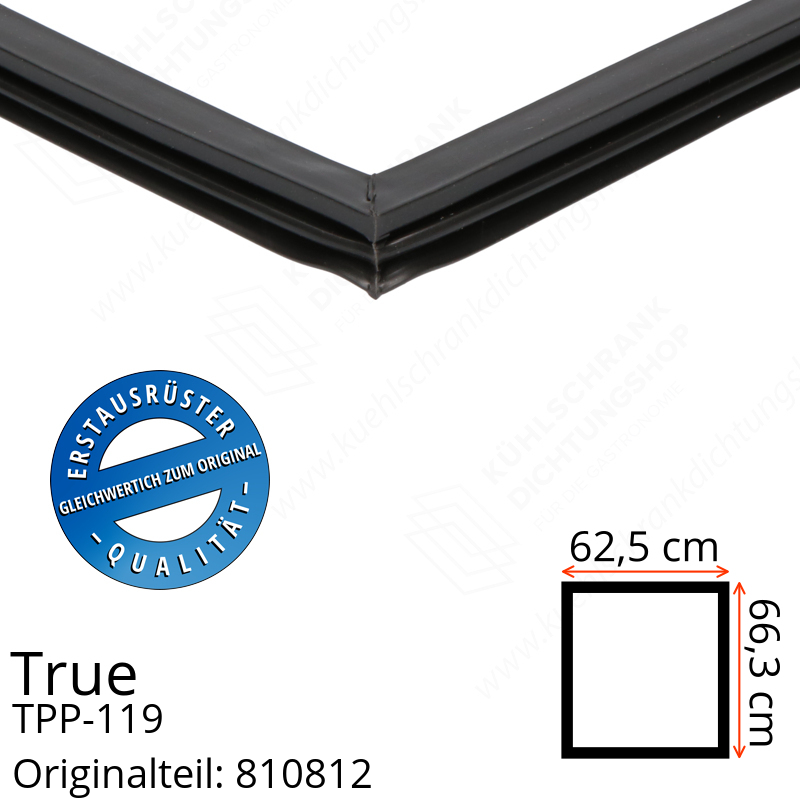 True TPP-119 Türdichtung 66,3 x 62,5 cm (Profil schmal)