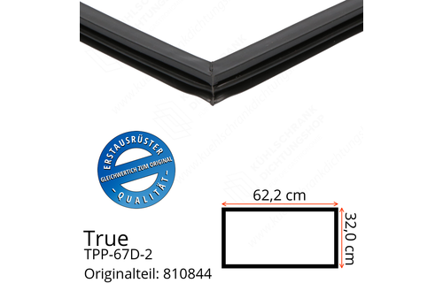 True TPP-67D-2 Schubladendichtung 32,0 x 62,2 cm (Profil schmal)