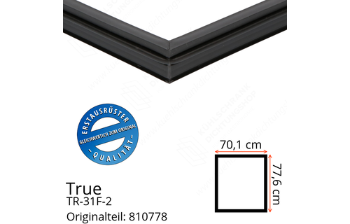 True TR-31F-2 Türdichtung 77,6 x 70,1 cm (Profil schmal)