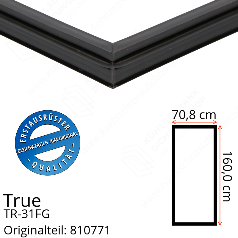 True TR-31FG Türdichtung 160,0 x 70,8 cm (Profil schmal)