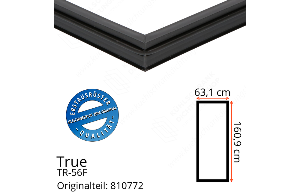 True TR-56F Türdichtung 160,9 x 63,1 cm (Profil schmal)