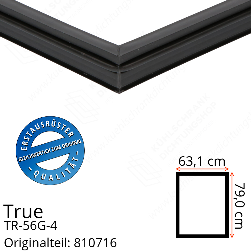 True TR-56G-4 Türdichtung 79,0 x 63,1 cm (Profil schmal)