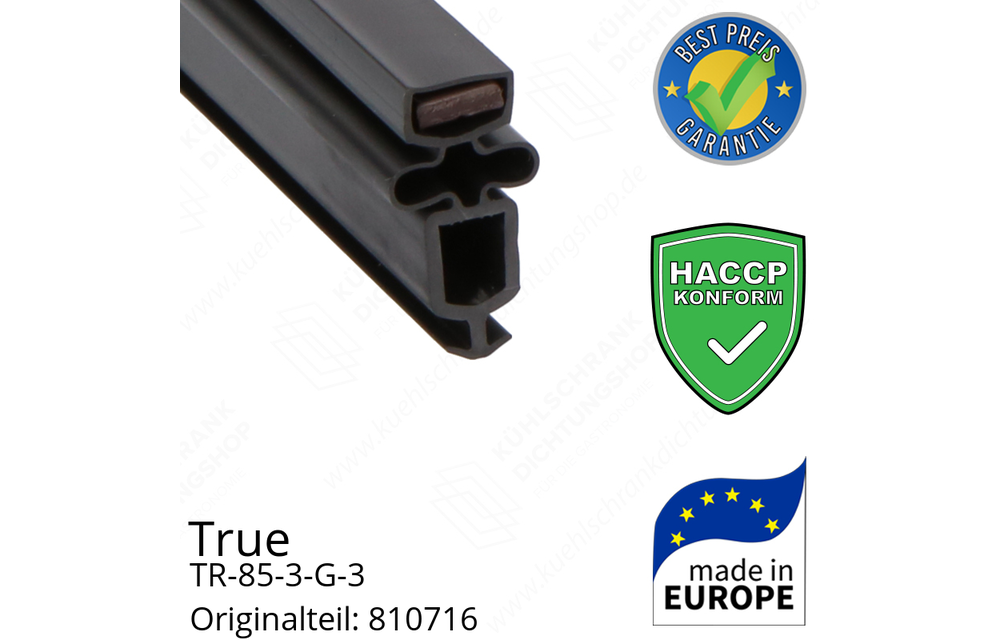 True TR-85-3-G-3 Türdichtung 79,0 x 63,1 cm (Profil schmal)