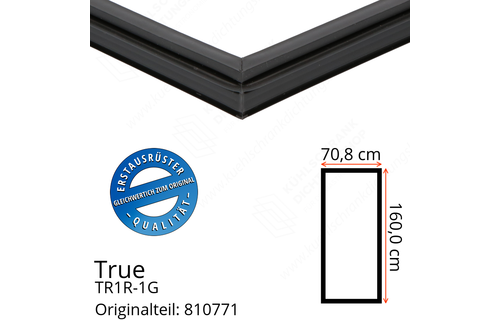 True TR1R-1G Türdichtung 160,0 x 70,8 cm (Profil schmal)