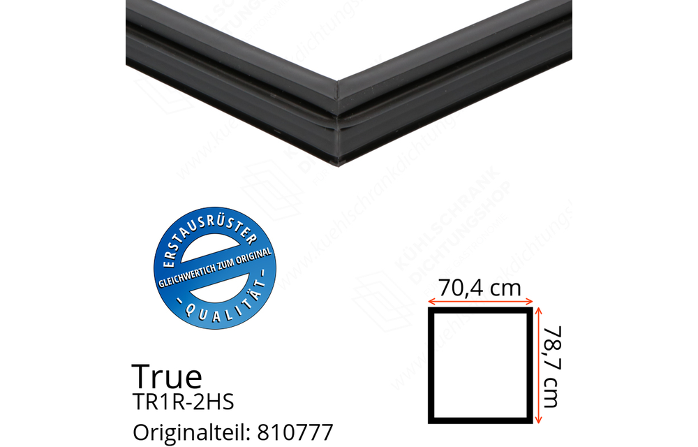 True TR1R-2HS Türdichtung 78,7 x 70,4 cm (Profil schmal)