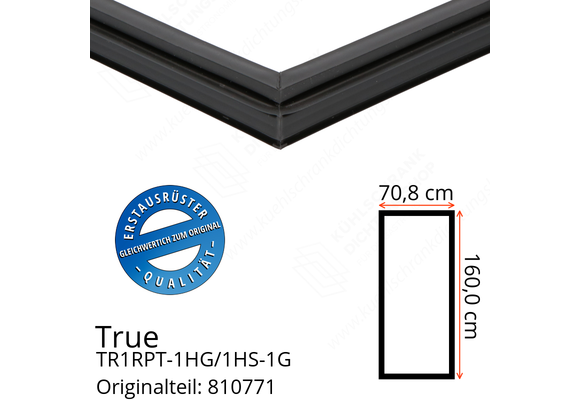 True TR1RPT-1HG/1HS-1G Türdichtung 160,0 x 70,8 cm (Profil schmal)