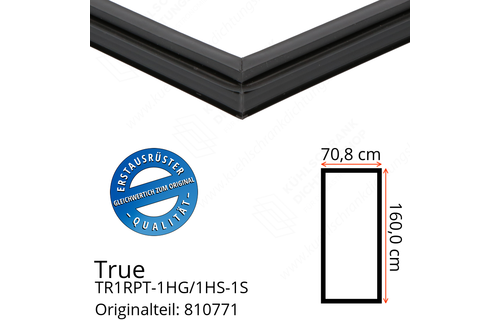 True TR1RPT-1HG/1HS-1S Türdichtung 160,0 x 70,8 cm (Profil schmal)
