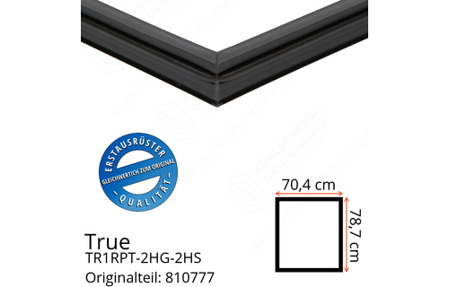 True TR1RPT-2HG-2HS Türdichtung 78,7 x 70,4 cm (Profil schmal)