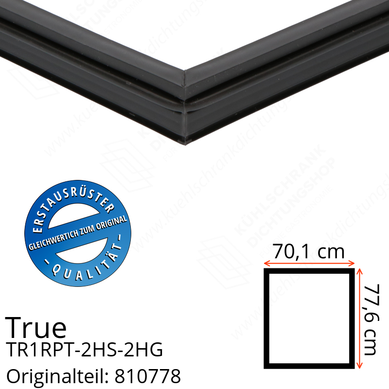 True TR1RPT-2HS-2HG Türdichtung 77,6 x 70,1 cm (Profil schmal)