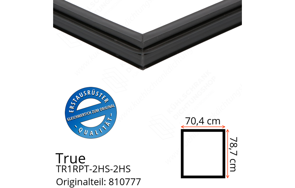 True TR1RPT-2HS-2HS Türdichtung 78,7 x 70,4 cm (Profil schmal)