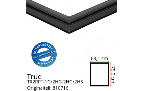 True TR2RPT-1G/2HG-2HG/2HS Türdichtung 79,0 x 63,1 cm (Profil schmal)