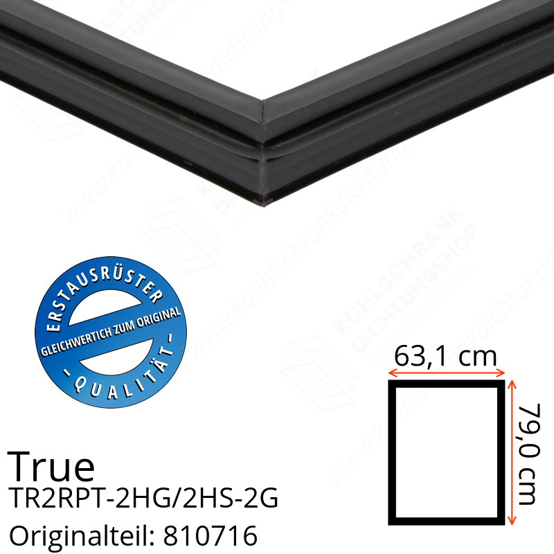 True TR2RPT-2HG/2HS-2G Türdichtung 79,0 x 63,1 cm (Profil schmal)