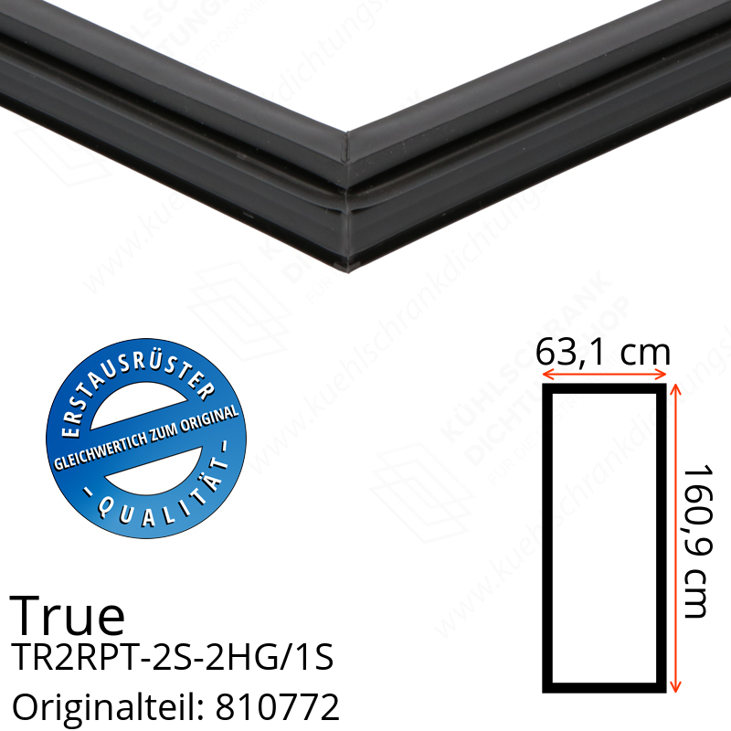 True TR2RPT-2S-2HG/1S Türdichtung 160,9 x 63,1 cm (Profil schmal)