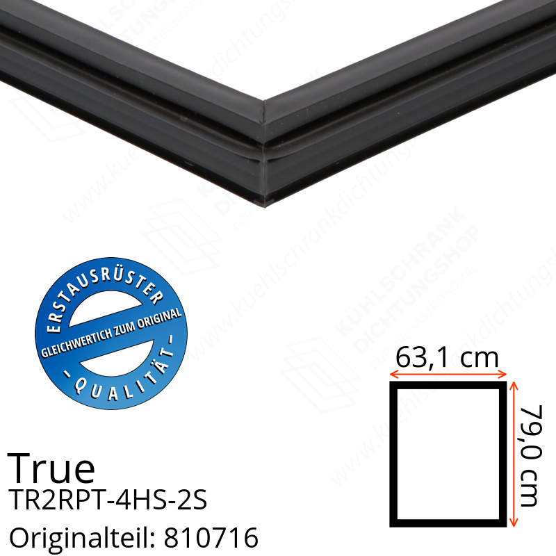 True TR2RPT-4HS-2S Türdichtung 79,0 x 63,1 cm (Profil schmal)