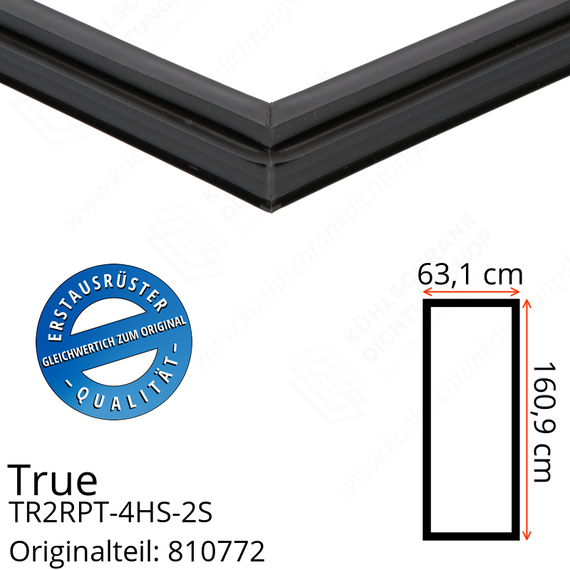 True TR2RPT-4HS-2S Türdichtung 160,9 x 63,1 cm (Profil schmal)