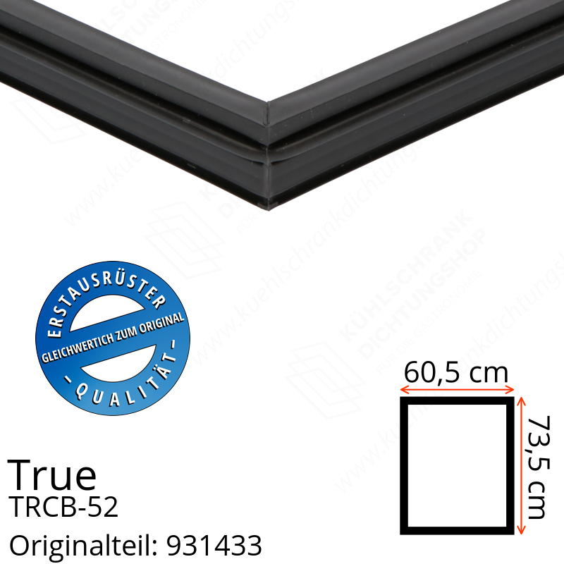 True TRCB-52 Türdichtung 73,5 x 60,5 cm (Profil schmal)