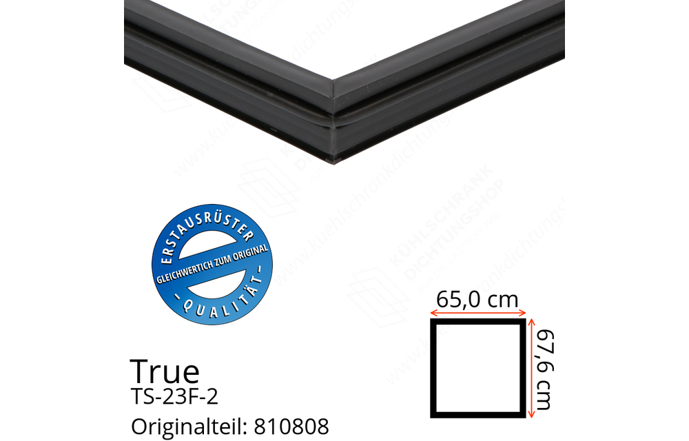 True TS-23F-2 Türdichtung 67,6 x 65,0 cm (Profil schmal)