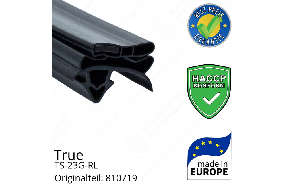 True TS-23G-RL Türdichtung 137,7 x 67,6 cm (Profil breit)