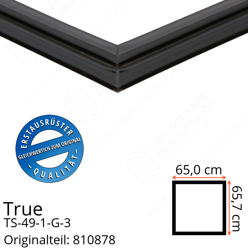 True TS-49-1-G-3 Türdichtung 65,7 x 65,0 cm (Profil schmal)