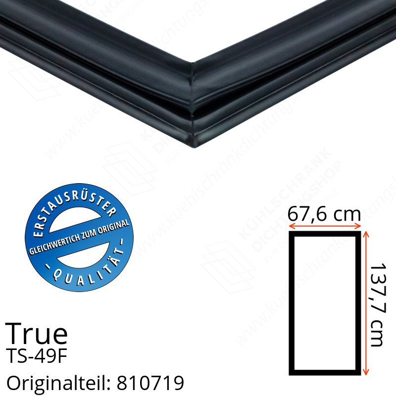 True TS-49F Türdichtung 137,7 x 67,6 cm (Profil breit)