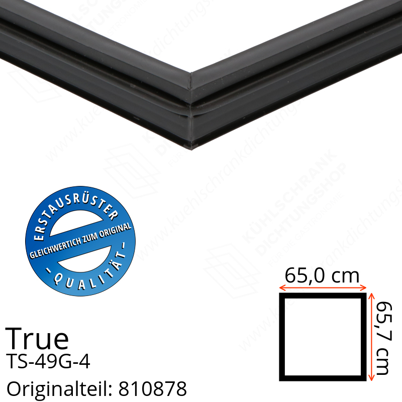 True TS-49G-4 Türdichtung 65,7 x 65,0 cm (Profil schmal)