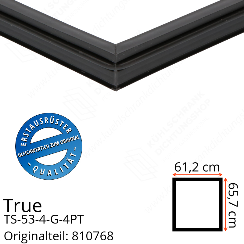 True TS-53-4-G-4PT Türdichtung 65,7 x 61,2 cm (Profil schmal)