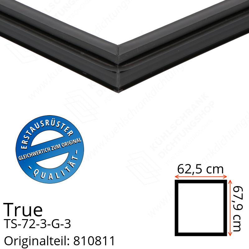 True TS-72-3-G-3 Türdichtung 67,9 x 62,5 cm (Profil schmal)