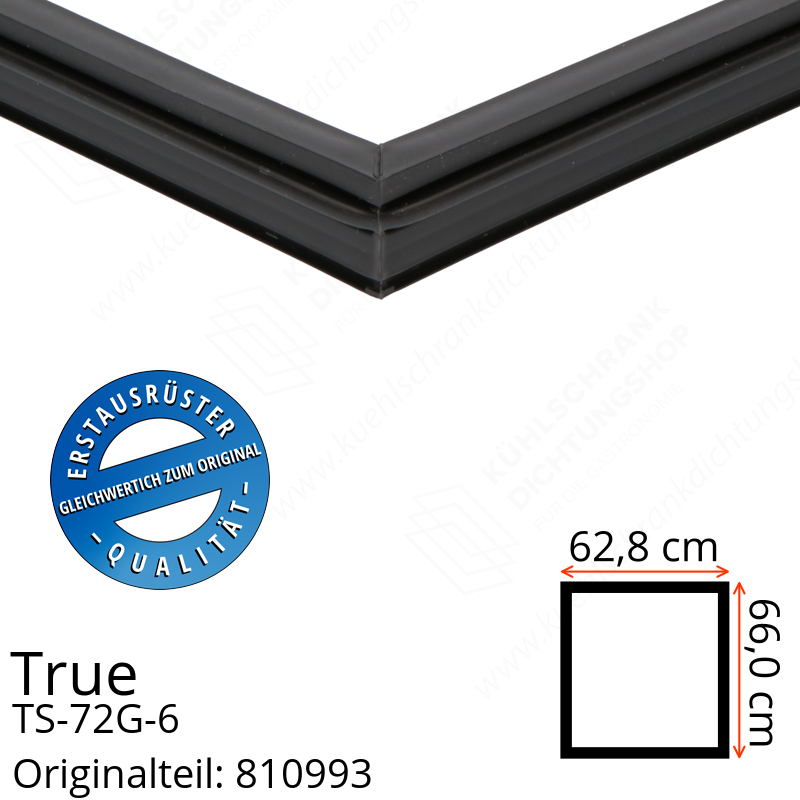 True TS-72G-6 Türdichtung 66,0 x 62,8 cm (Profil schmal)