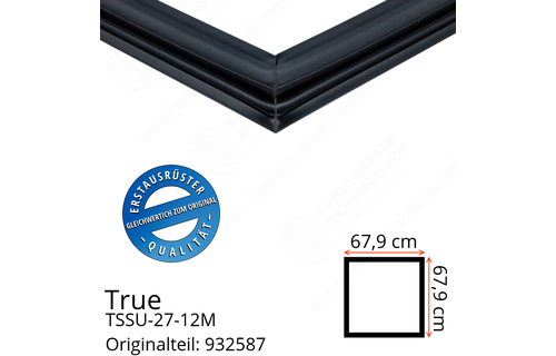 True TSSU-27-12M Türdichtung 67,9 x 67,9 cm (Profil breit)