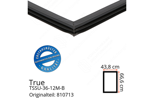 True TSSU-36-12M-B Türdichtung 66,6 x 43,8 cm (Profil schmal)