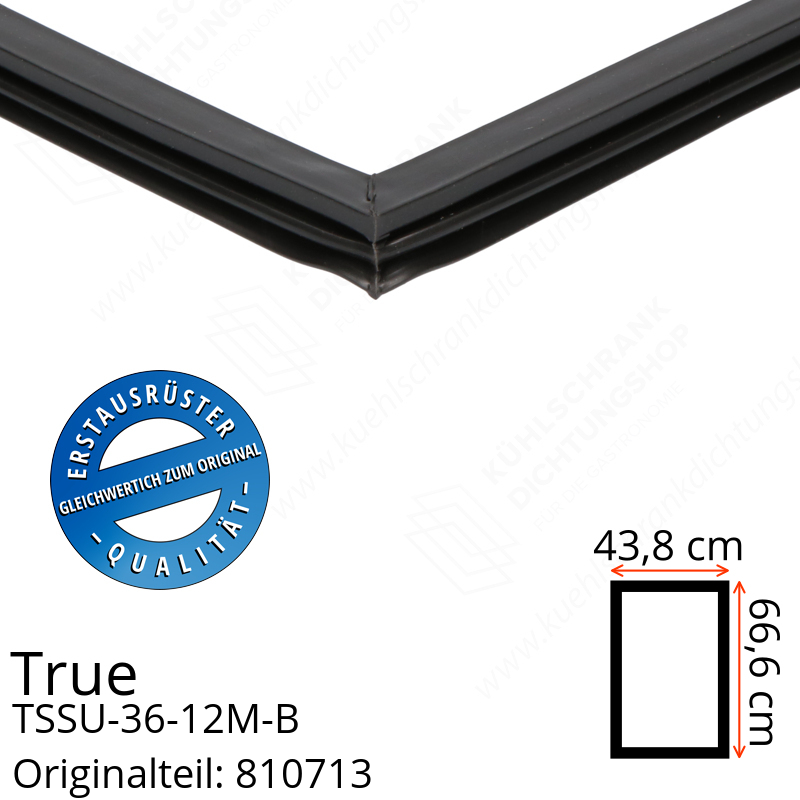 True TSSU-36-12M-B Türdichtung 66,6 x 43,8 cm (Profil schmal)