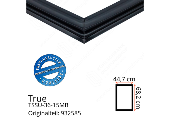 True TSSU-36-15MB Türdichtung 68,2 x 44,7 cm (Profil breit)