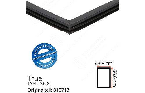 True TSSU-36-8 Türdichtung 66,6 x 43,8 cm (Profil schmal)
