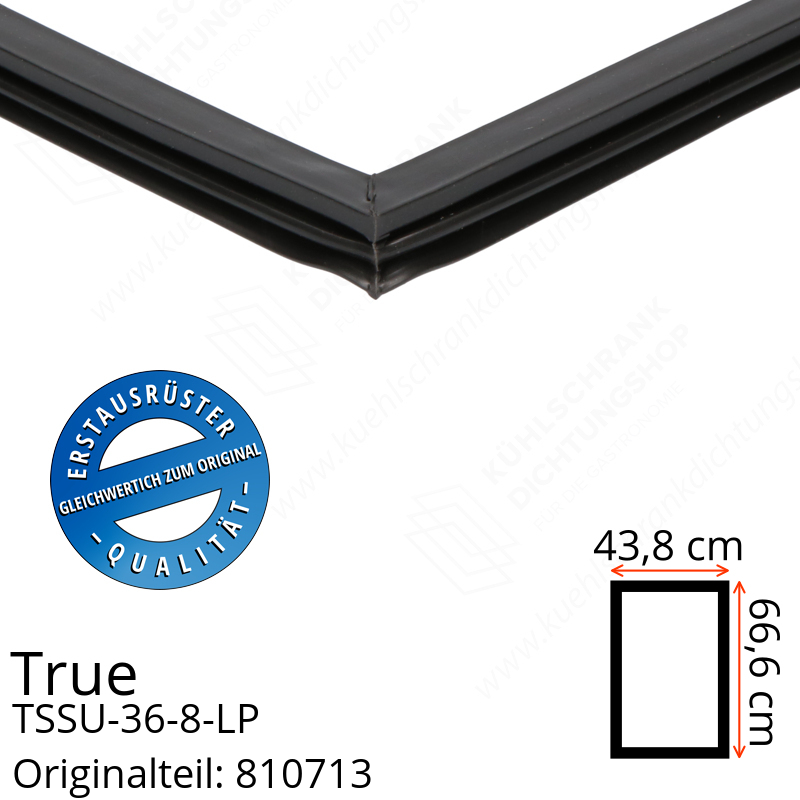 True TSSU-36-8-LP Türdichtung 66,6 x 43,8 cm (Profil schmal)