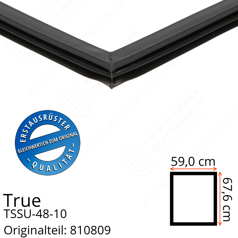 True TSSU-48-10 Türdichtung 67,6 x 59,0 cm (Profil schmal)
