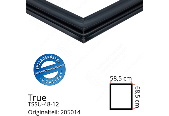 True TSSU-48-12 Türdichtung 68,5 x 58,5 cm (Profil breit)