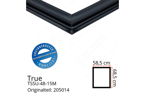 True TSSU-48-15M Türdichtung 68,5 x 58,5 cm (Profil breit)