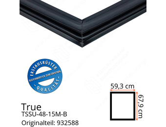 True TSSU-48-15M-B Türdichtung 67,9 x 59,3 cm (Profil breit)