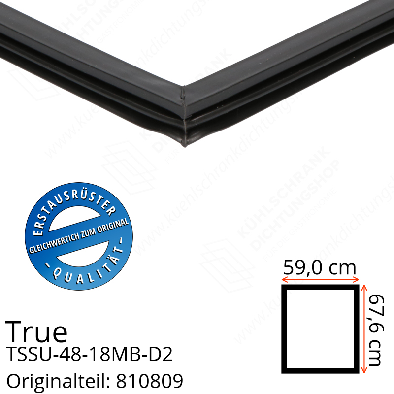 True TSSU-48-18MB-D2 Türdichtung 67,6 x 59,0 cm (Profil schmal)