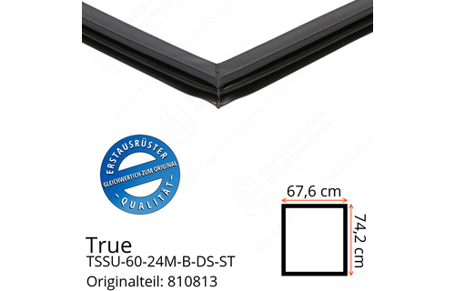True TSSU-60-24M-B-DS-ST Türdichtung 74,2 x 67,6 cm (Profil schmal)