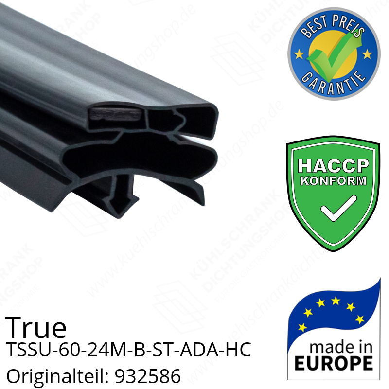 True TSSU-60-24M-B-ST-ADA-HC Türdichtung 74,9 x 69,2 cm (Profil breit)
