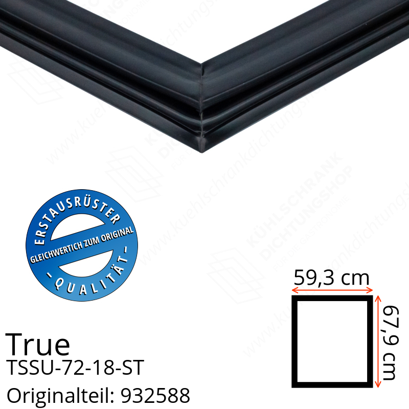 True TSSU-72-18-ST Türdichtung 67,9 x 59,3 cm (Profil breit)