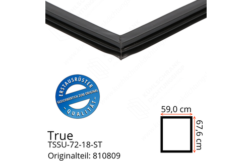 True TSSU-72-18-ST Türdichtung 67,6 x 59,0 cm (Profil schmal)
