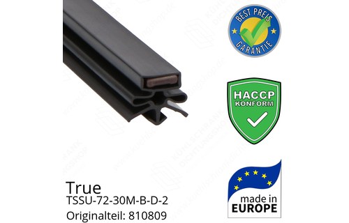 True TSSU-72-30M-B-D-2 Türdichtung 67,6 x 59,0 cm (Profil schmal)